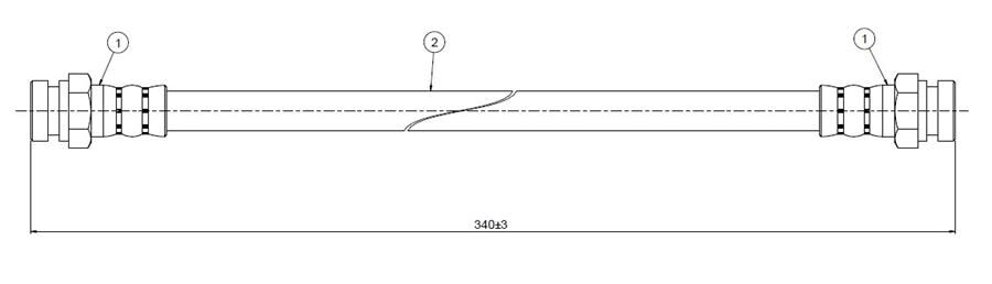 FREN HORTUMU arka Sigma A121-123 78-80 | OEM:MB004450