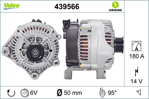ALTERNATÖR 14V 180A BMW 5 E60-E61 545i-540i-550i-BMW 6 E63-E64 650i-BMW 7 E65-E66-E67 | OEM:12317542934-12317542935