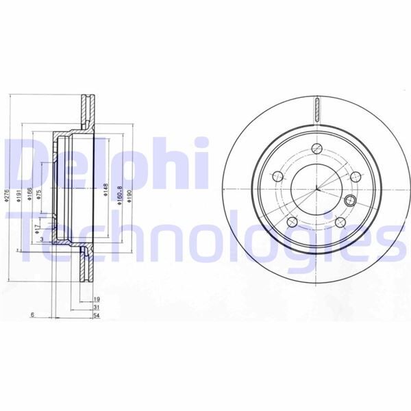 FREN DISKI ARKA HAVALI BMW E36 E46 | OEM:34216864903