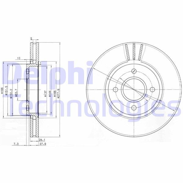FREN DİSKİ ÇİFTLİ PAKET . DELİKLİ ÖN FORD ESCORT. SIERRA 1990 > 01/1995 | OEM:1661467-1664467-5024174