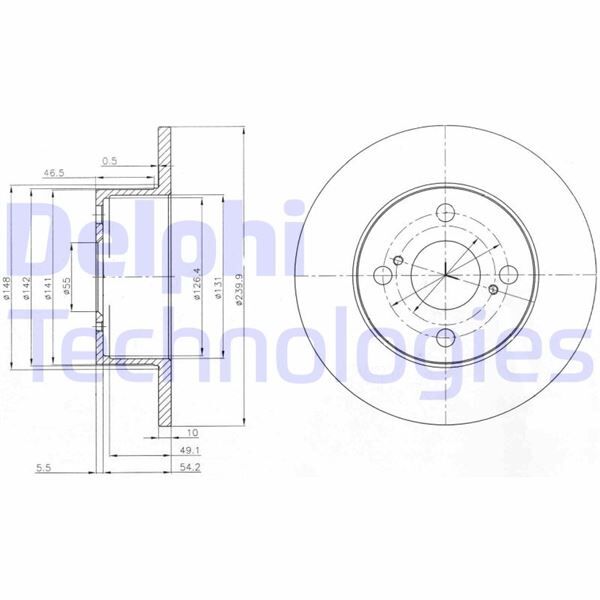 FREN DİSKİ ÇİFTLİ PAKET . DELİKSİZ ARKA TOYOTA COROLLA 10/1999 > 12/2001 | OEM:4243112190