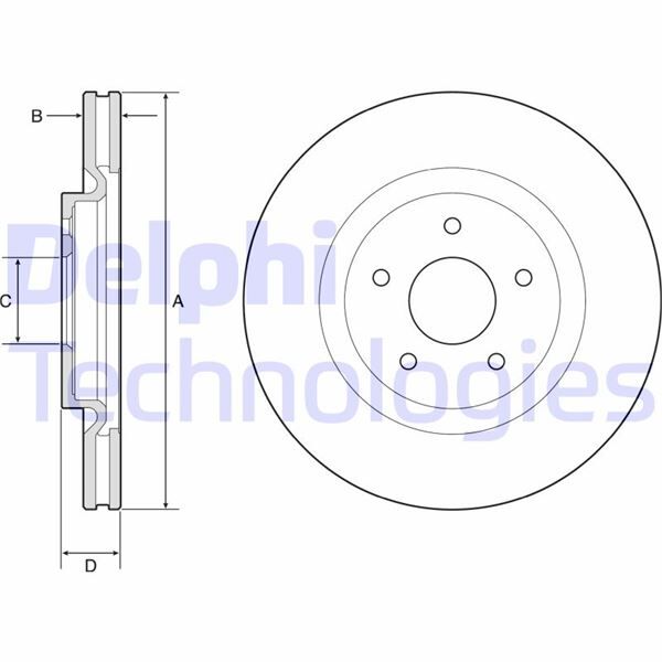 ON FREN DISKI NISSAN X-TRAIL III 15> RENAULT KOLEOS II 16> HAVALANDIRMALI 5DELİK 28x26x44 DIŞ ÇAP:320 | OEM:402064CE0A-402065998R