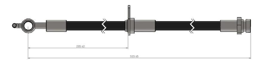 FREN HORTUMU sağ ön Aygo 05-.. | OEM:90947W2002