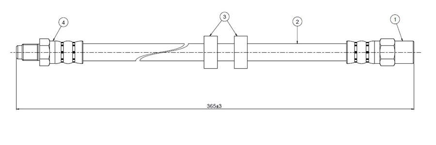 FREN HORTUMU ön C70-S70-V70 I-740-760-850-940-960 81-05 | OEM:3546813-1329611-3546359-3546535
