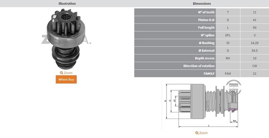 11 DIS MERCEDES 220-VOLVO | OEM:2006209021-2006209032