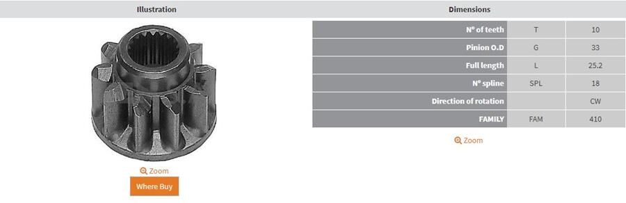 DISLI KAFASI 10 DIS DODGE ZEN-0816 | OEM:ZEN-639349-5-0280996310