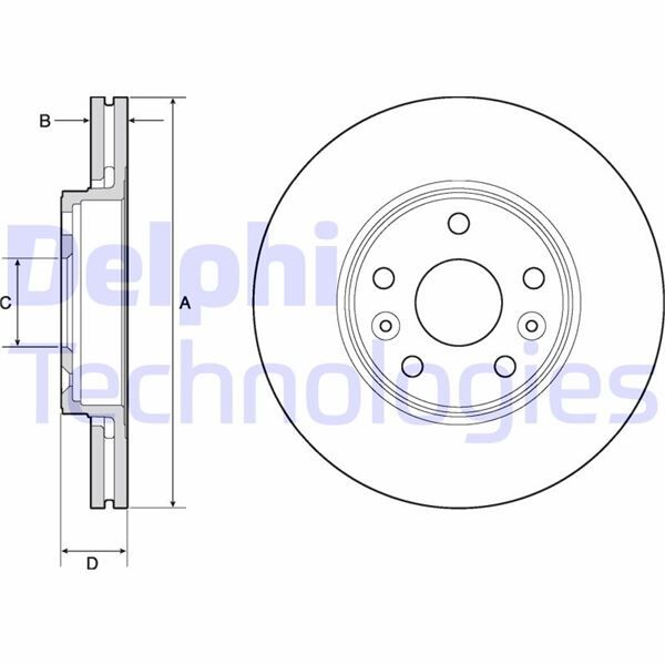 ÖN FREN AYNASI RENAULT MEGANE II 05> 2.0 DCİ 280x44x24 5 DELİK HAVA KANALLI | OEM:7701208848
