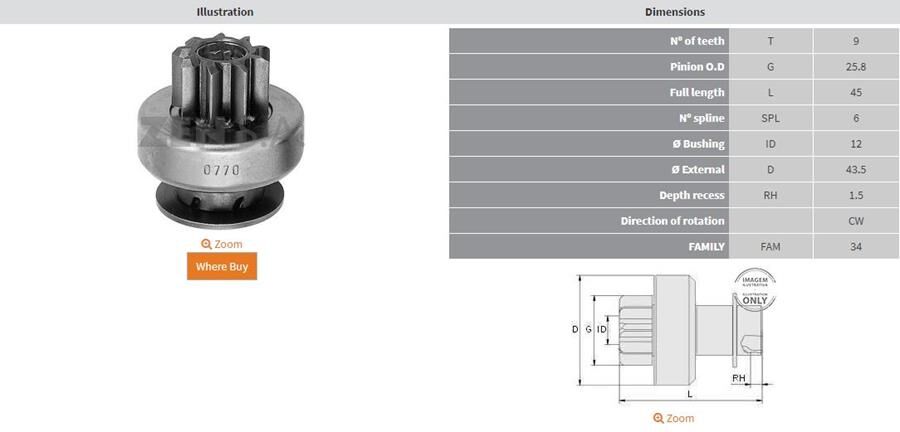 9 DIS DAEWOO TICO-NEXIA-CHEVROLET-OPEL | OEM:UMD-5431-10451980-10475974