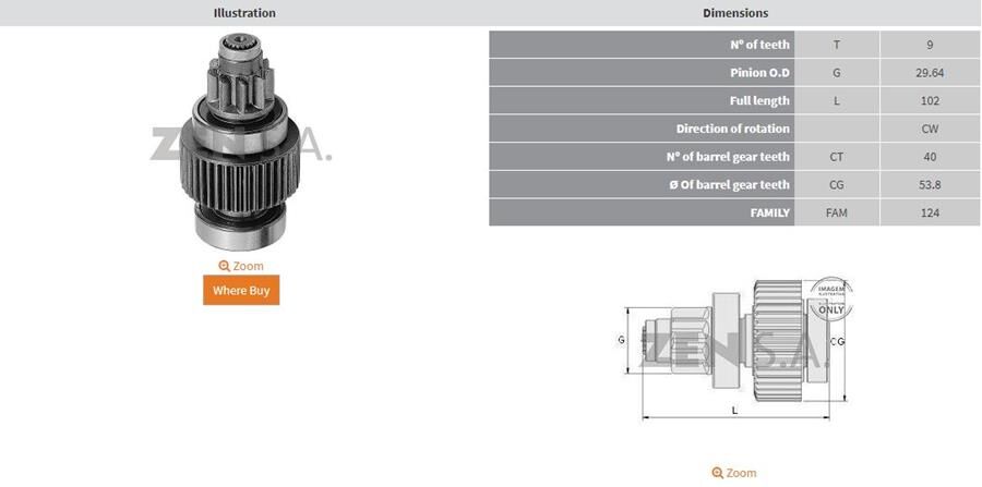 9 DIS MAZDA B2200-TOYOTA PICK-UP-KIA BONGO-BESTA | OEM:UMD-5435-1280000101-1280000220