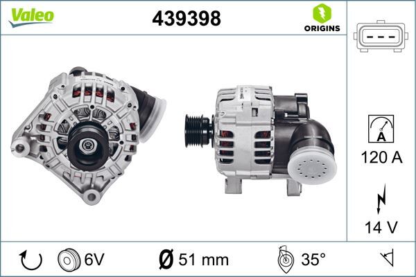 ALTERNATÖR BMW 120A E46 320İ 323İ 325İ E39 520İ 525İ 530İ 00-03 E60 525İ 530İ 04 >X5 E53 3.0İ 00 > | OEM:12317501599-12317501595-12317501599