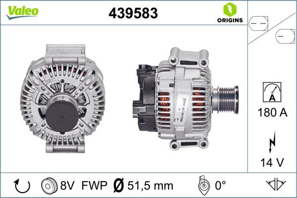 ALTERNATOR 14V 180A MERCEDES W463 W164 X164 W251 | OEM:A6421540502
