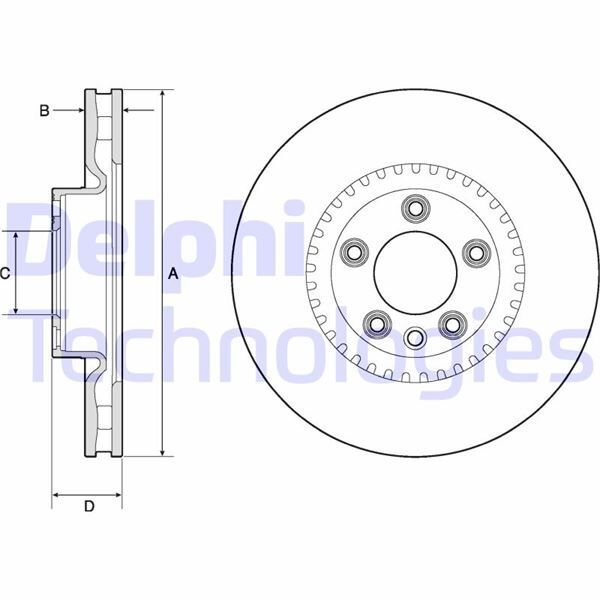 FREN DİSKİ TEKLİ PAKET - BOYALI. DELİKLİ ÖN PORSCHE // VW; CAYENNE // TOUAREG 10/2002 > 12/2010 | OEM:7L8615301A-95535140300