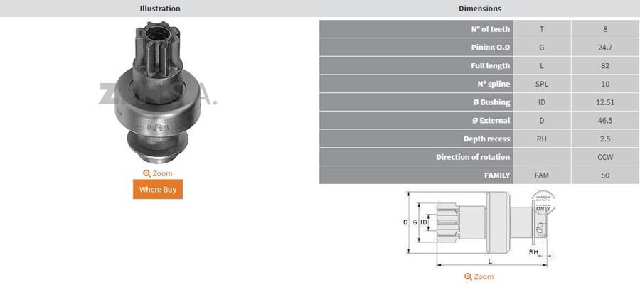 8 DIS DAIHATSU MINIBUS CCW | OEM:UMD-5425-283004320