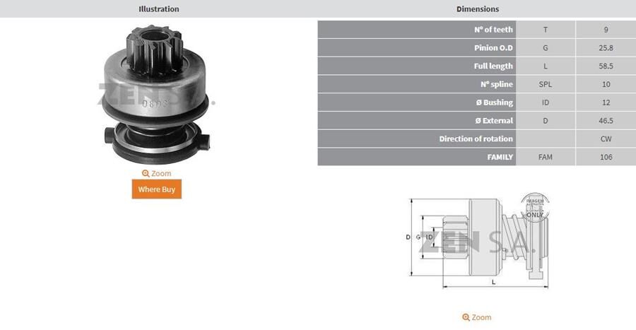 9 DIS FORD SIERRA-SCORPION | OEM:UMD-5497-1006209564