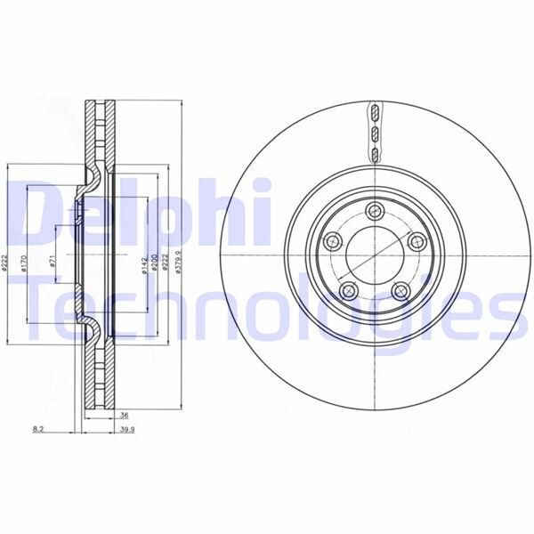 FREN DİSKİ TEKLİ PAKET - BOYALI. DELİKLİ ÖN JAGUAR F-TYPE. XF. XJ. XJR. XKR 03/2008 > | OEM:C2P12622-T2R5940-T2R5940XP