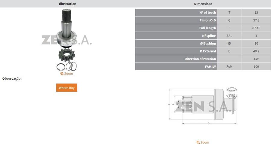 12 DIS VW AMAROK 2.0 TDI-CRAFTER 2.0 TDI | OEM:UMD-5806-595683-TS22ER12-TS22