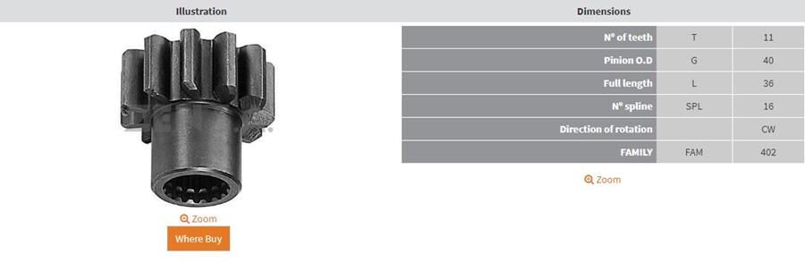 DISLI KAFASI 11 DIS TOYOTA 2B-3B ZEN-1827 | OEM:ZEN-639301-5-0280993310