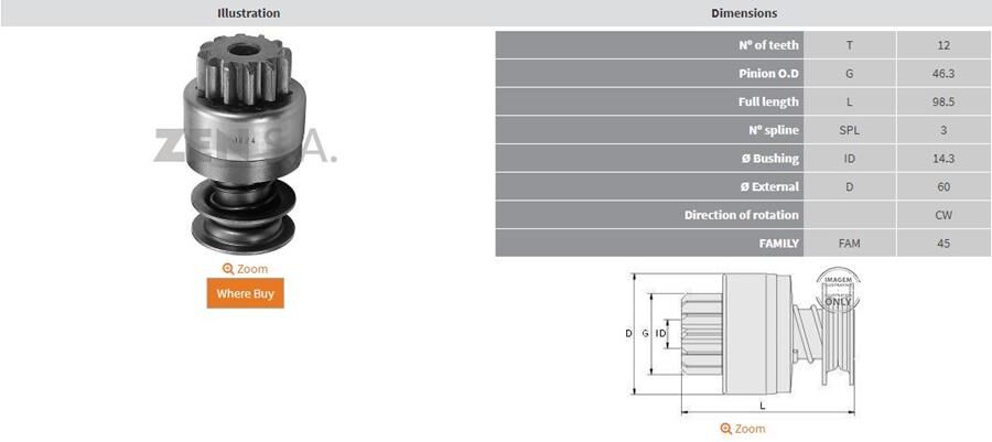 12 DIS 37MT SAMSUNG DAEWOO IS MAKINASI | OEM:UMD-5408-1985262