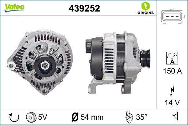 ALTERNATÖR 14V 150A OMEGA B 2.5 TDİ 01-03 -BMW 330d-520d-525d-530d-730d-X5 3.0d | OEM:6204117-93171935-12312248296