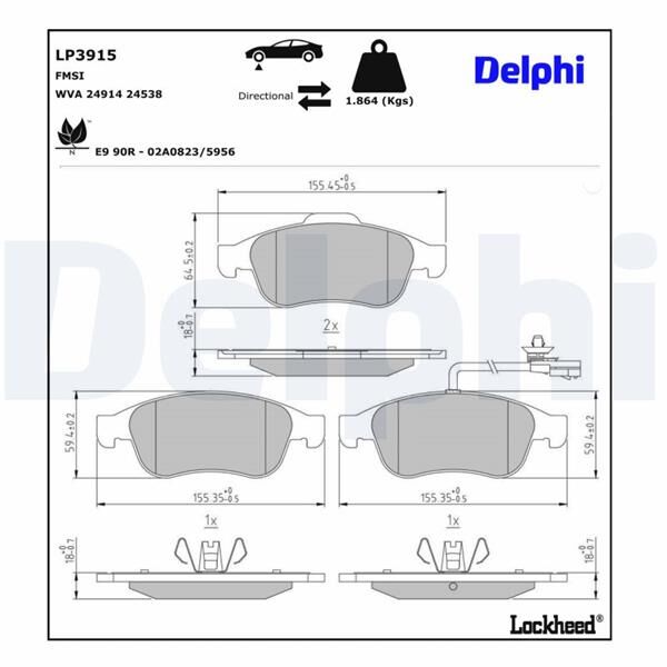 FREN BALATASI ÖN MERCEDES CİTAN 108D CİTAN 110 CİTAN 110D CİTAN 112D CİTAN 113 T 160 T 160D T 180 T 180D 2021 | OEM:4204204700-4204212300-A4204212300