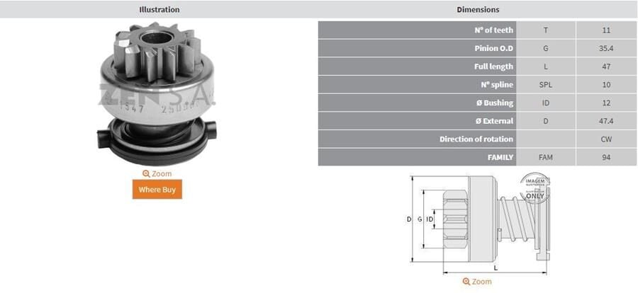 11 DIS TOYOTA COROLLA 1.6-AVENSIS 1.6-1.8 | OEM:UMD-5651-1006209695-F000AL1432