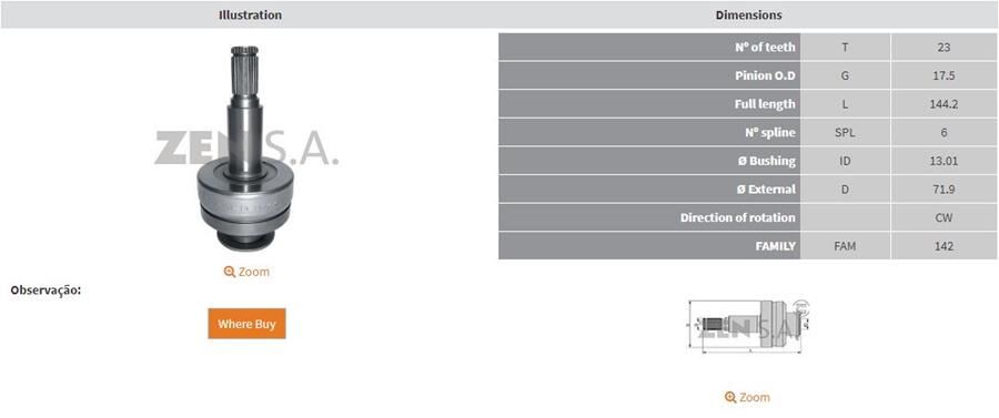 11 DIS 39MT FORD CARGO Y.M. | OEM:UMD-5463-UMD-5749-10511410-DR
