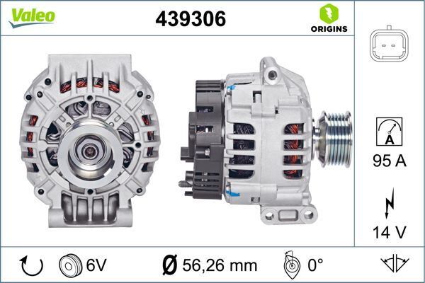 ALTERNATÖR 14V 95A RENAULT CLIO II 98> KANGOO 97> LAGUNA I-II 96> THALIA I-II 00> MEGANE I 96> LOGAN 06> 1.4 1.6 | OEM:8200727051-8200030635-7700101274