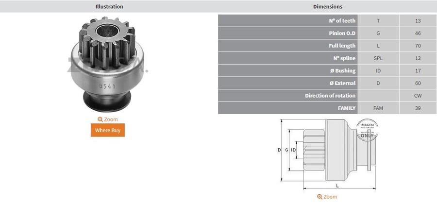 13 DIS FORD TRANSIT D | OEM:54268140-TNB167