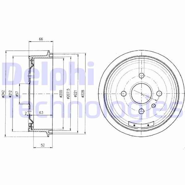 ARKA KAMPANA VECTRA A 89>95 ASTRA F 91>98 1.4-1.6-1.8-2.0 LACETTI 05>13 242x200x53x100 4DL 568054-91024352 | OEM:568057-90168958-568039-90105445