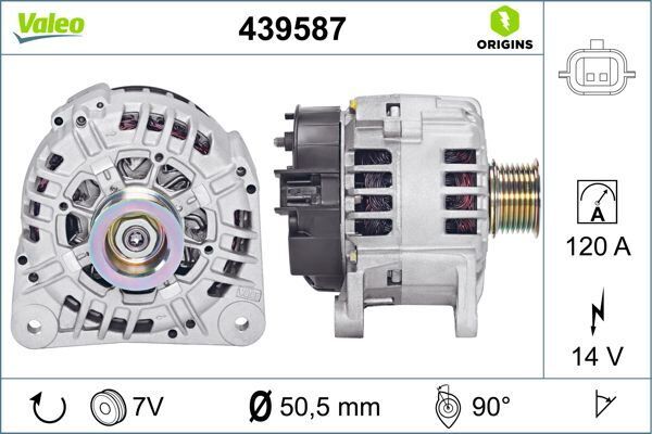 ALTERNATÖR RENAULT MEGANE II 02> CLIO SYMBOL I 02> KANGOO 01> SYMBOL II 08> DACIA SANDERO 08> LOGAN 06> 1.5dCi | OEM:8200667611-8200410674-7711368619
