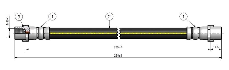 FREN HORTUMU ARKA MERCEDES SPRINTER B904 B905 . VW LT 28-46 | OEM:A9044280435-2D0611775A