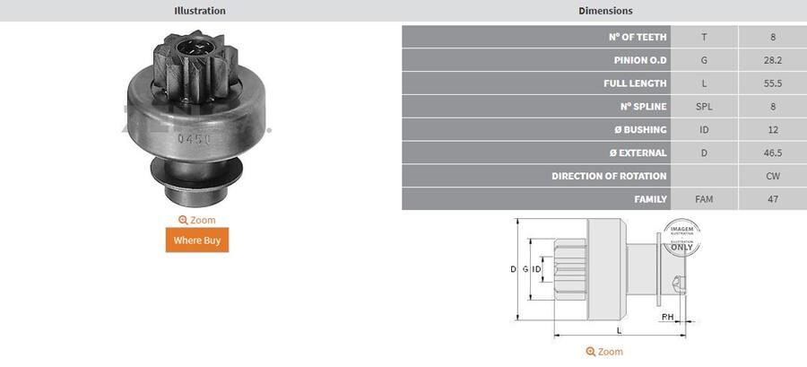 8 DIS HYUNDAI ACCENT EXCEL-KIA SEPHIA-MAZDA 323-MITSUBISHI CARISMA-LANCER | OEM:UMD-5410-M191T22071-M191T22371