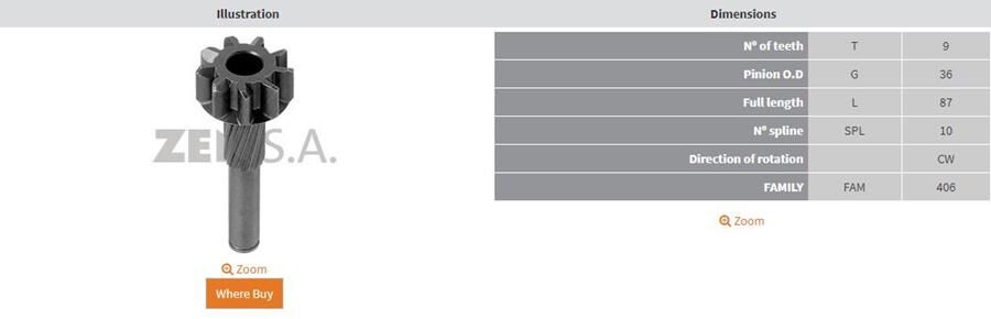DISLI KAFASI 9 DIS NISSAN CD17-CD20 ZEN-0790 | OEM:ZEN-639527-5-211495501