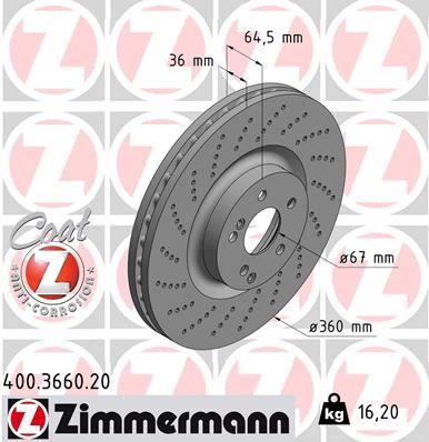 FREN DISKI ON MERCEDES AMG W204 W205 W212 W221 | OEM:A0004212012