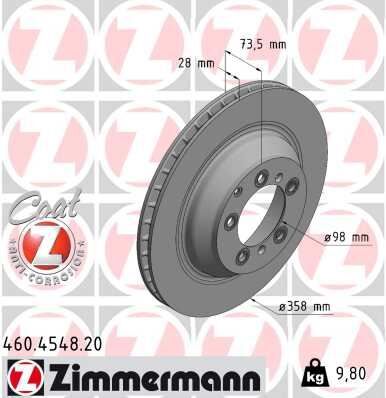 FREN DİSK ARKA PORSCHE TAYCAN 2019 > 358 MM - 28 MM | OEM:9Y0615601B