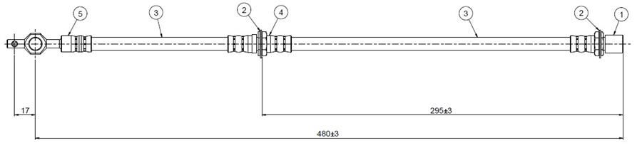 FREN HORTUMU ön Corona CT-ST-150-151 84- | OEM:9094702550