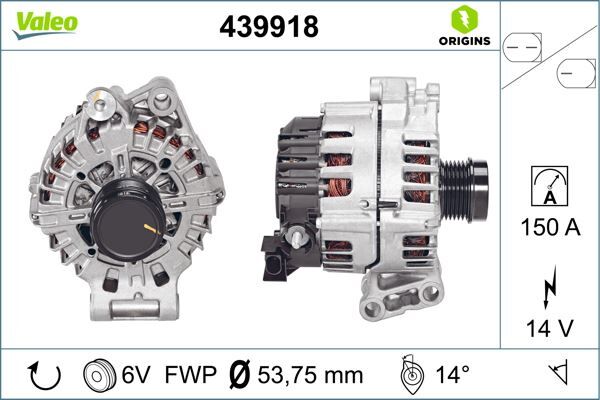 ALTERNATÖR 150A 14V VOLVO S60 II 10>15 T3-T4 S80 II 10>14 T4 V60 I 10>15 T3-T4 V70 III 10>15 T4 | OEM:30644628-36002816