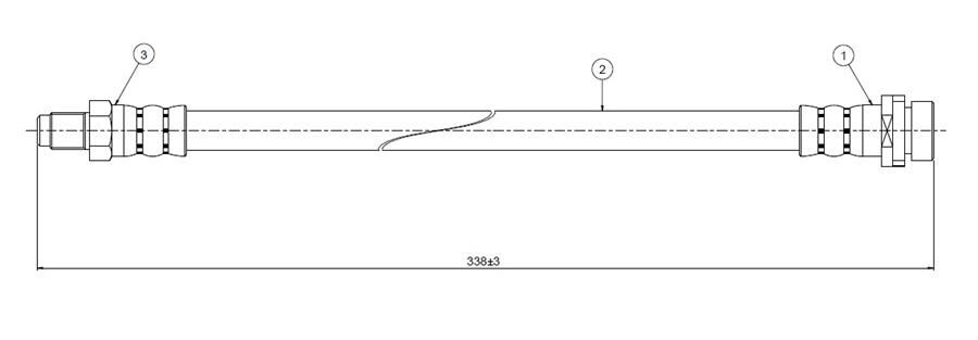 FREN HORTUMU ön Scorpio 2.9i 24V-Turnier 95- | OEM:7091549