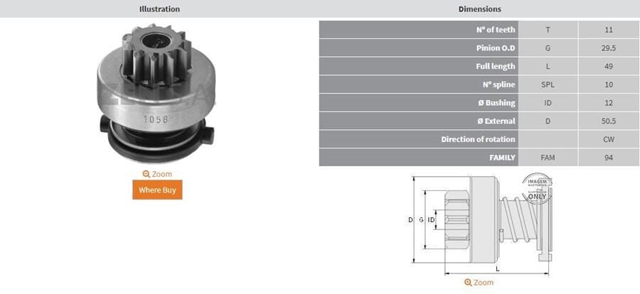 11 DIS RENAULT MEGANE-KANGOO 1.9 D | OEM:UMD-5551-1006209671