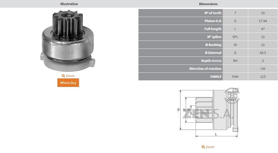 10 DIS FORD PICKUP F SERISI-RANGER | OEM:E90Z11350A-F07U11000AA