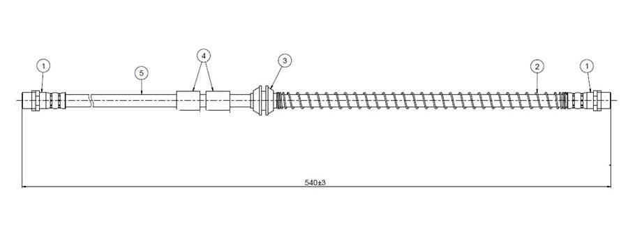 ÖN FREN HORTUMU Q7 06> | OEM:7L0611701C