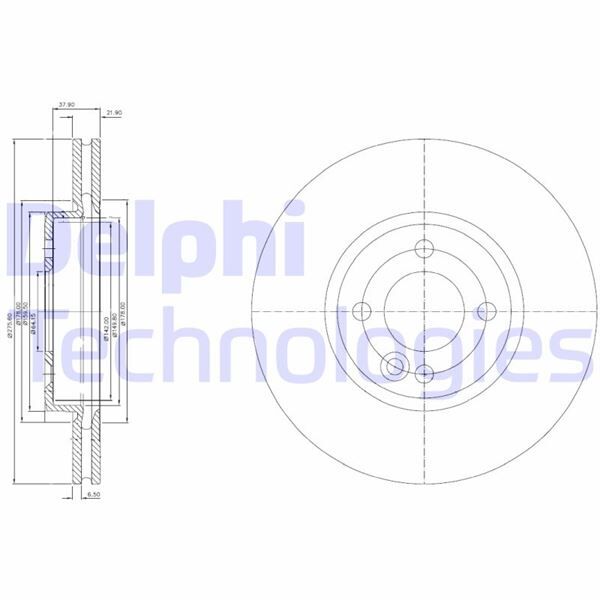 FREN DİSKİ ÇİFTLİ PAKET - BOYALI. DELİKLİ ÖN MINI COOPER. COOPER S. JOHN COOPER WORKS. ONE 04/2001 | OEM:34111502891-34116774984