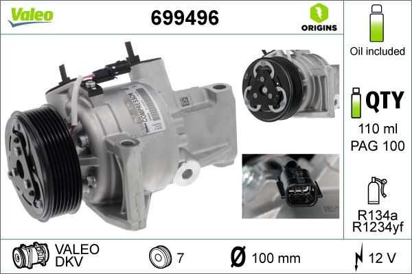 KLİMA KOMPRESÖRÜ RENAULT SYMBOL III 14> DACIA SANDERO II 12> LOGAN MCV II 13> DUSTER II 17> 0.9TCe 1.0TCe 1.2TCe 1.3TCe 1.6SCe | OEM:926003541R