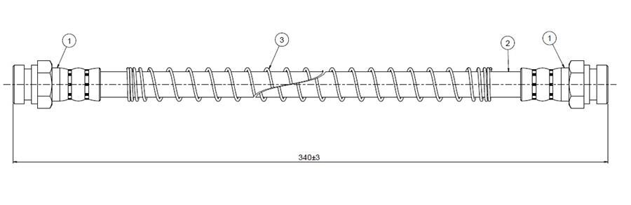 FREN HORTUMU arka H-100 93-00 | OEM:5881243001-5881243002