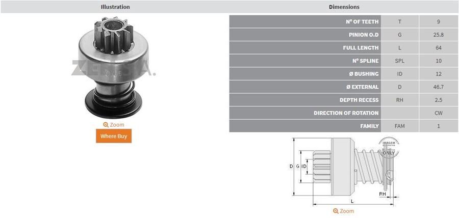 9 DIS OPEL ASCONA-KADETT | OEM:UMD-5548-1006209404-1006209410