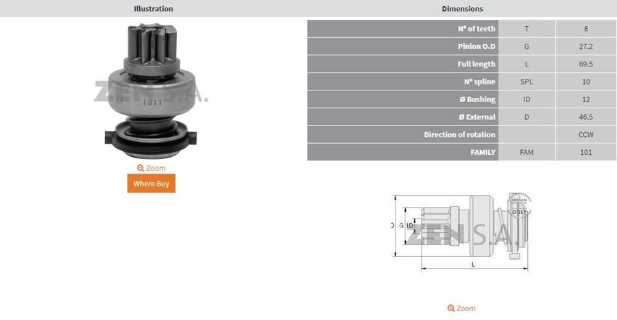 8 DIS NISSAN MICRA CCW | OEM:1006209932