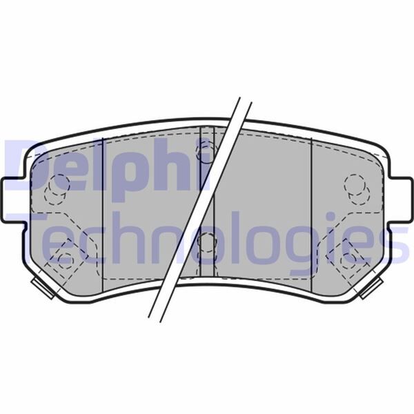 ARKA FREN BALATA HYUNDAI ACCENT ERA 1.4L G4EE 06-10 / İ30 1.4L 1.6L 08-> / İX35 1.6L G4FD GDİ 11-> / KIA CEED 1.4L 1.6L 07-> / SPORTAGE 1.6L G4FD GDİ 09-> / RIO 1.4L 1.6L 05-> Sürtünme yüzeyi eğik şim | OEM:583020ZA00-583021GA00-583021HA00