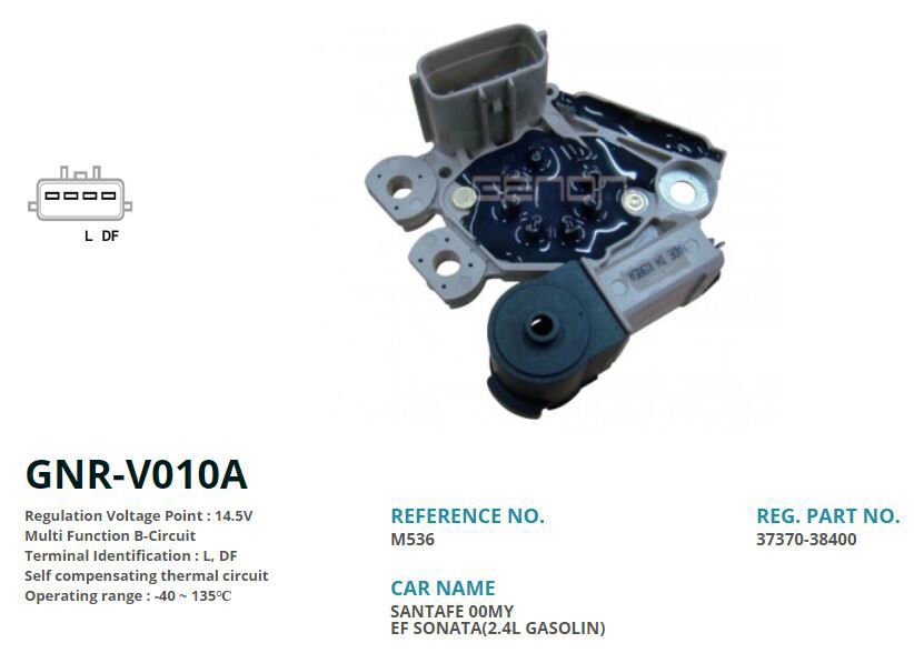 12V HYUNDAI SONATA-SANTA FE 4 FIS L DF | OEM:VR-V5428-M536-37370-38400