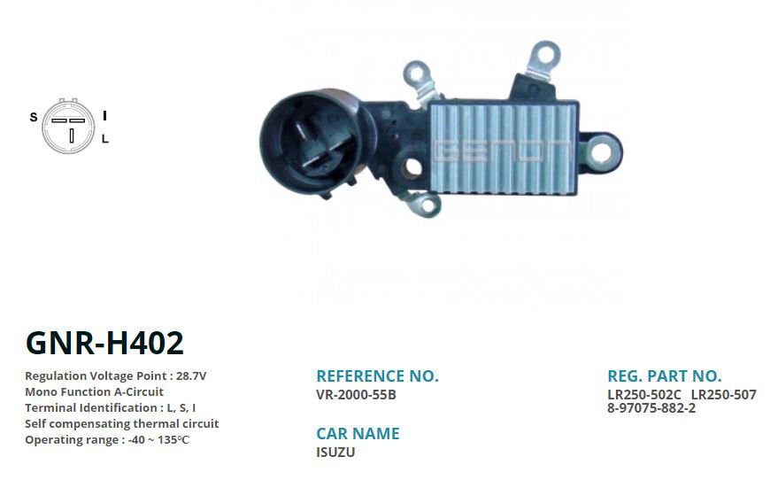 24V ISUZU CHAMPION L S I | OEM:VR-H2000-55B-VR-H2000-86B