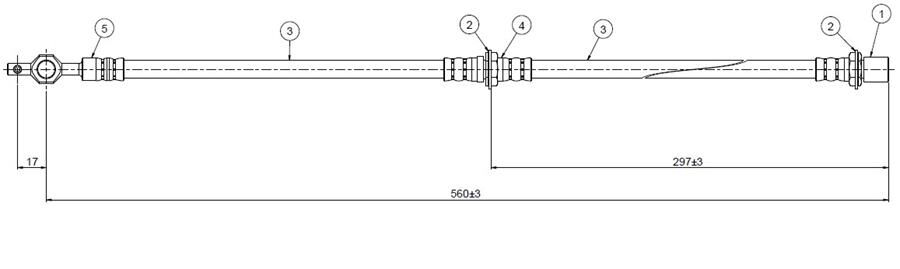 FREN HORTUMU ön Camry CV-SV-10-11-20-21 83-91 | OEM:9094702540